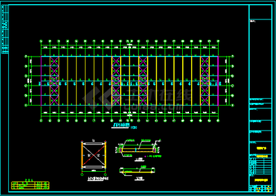 某地方公司钢结构厂房工程CAD方案设计图