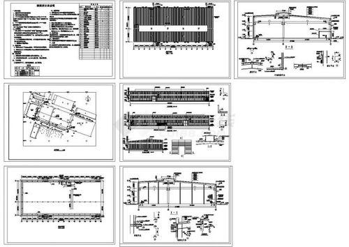 某一层轻钢结构工业厂房设计cad全套建筑施工图纸 含设计说明