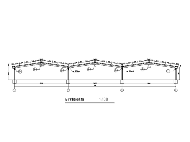 3跨单层门式钢架兔舍厂房结构施工图2020-钢结构施工图-筑龙结构设计
